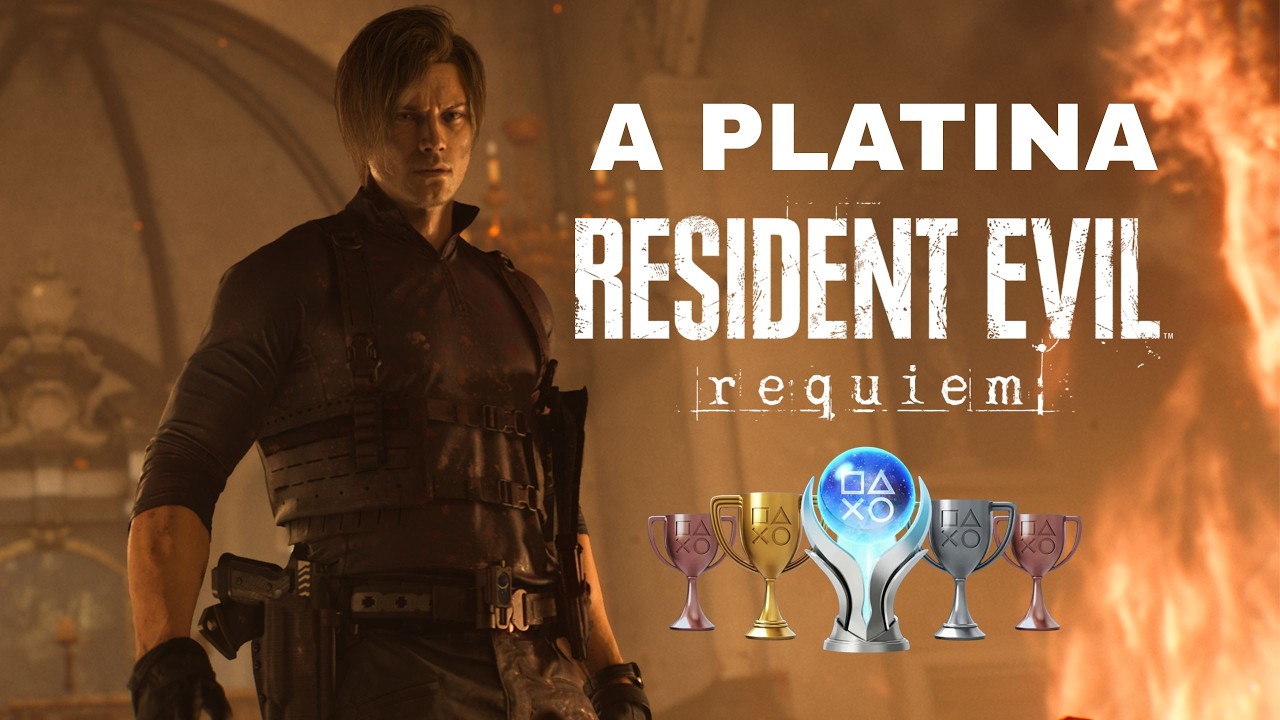 🔥 ESSE JOGO ESTÁ UM ABSURDO! RESIDENT EVIL REQUIEM A PLATINA