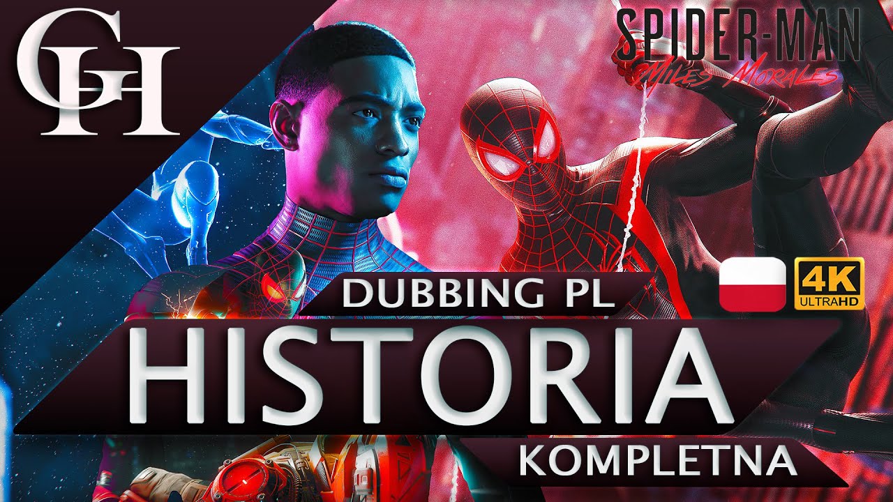 SPIDER MAN : MILES MORALES [GROWY FILM DUBBING PL] KOMPLETNA HISTORIA Z GRY [CUTSCENKI/GAMEPLAY 4K]