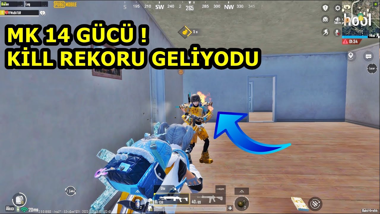 MK14'ÜN GERÇEK GÜCÜ ! KİLL REKORU GELİYODU SOLO VS SQUAD PUBG MOBİLE