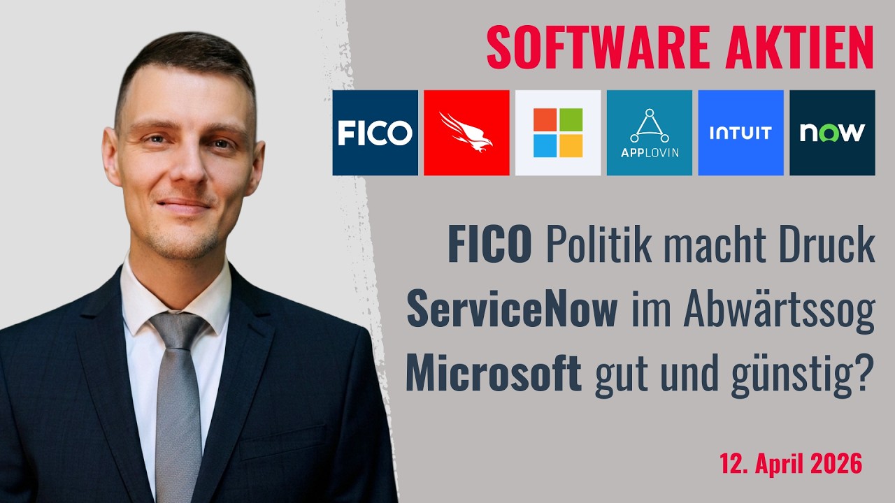 ServiceNow Aktie, Microsoft Aktie, Wolter Kluwer Aktie, SAP, Crowdstrike Aktie Software Aktien Crash