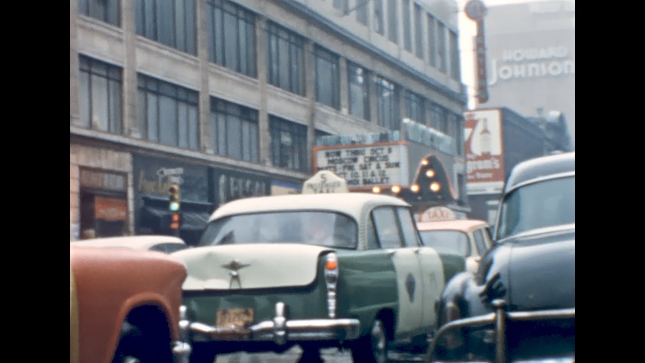 Driving through New York in 1964 rare 8mm