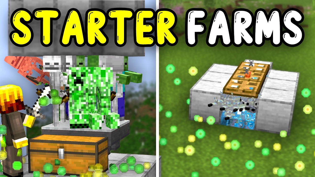 TOP 5 EASIEST STARTER Farms Minecraft Bedrock 26.1/1.21+!