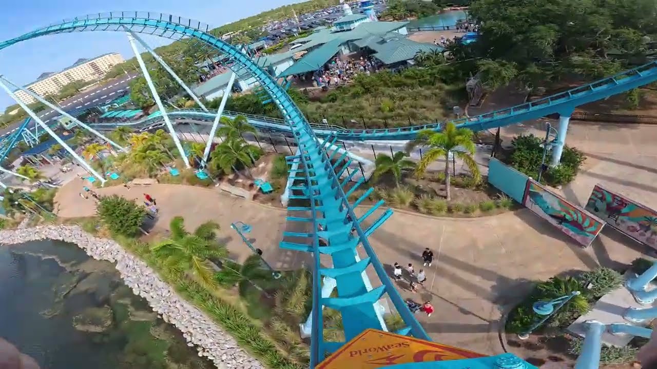 PIPELINE : The Surf Coaster - SeaWorld Orlando POV 4K 60FPS
