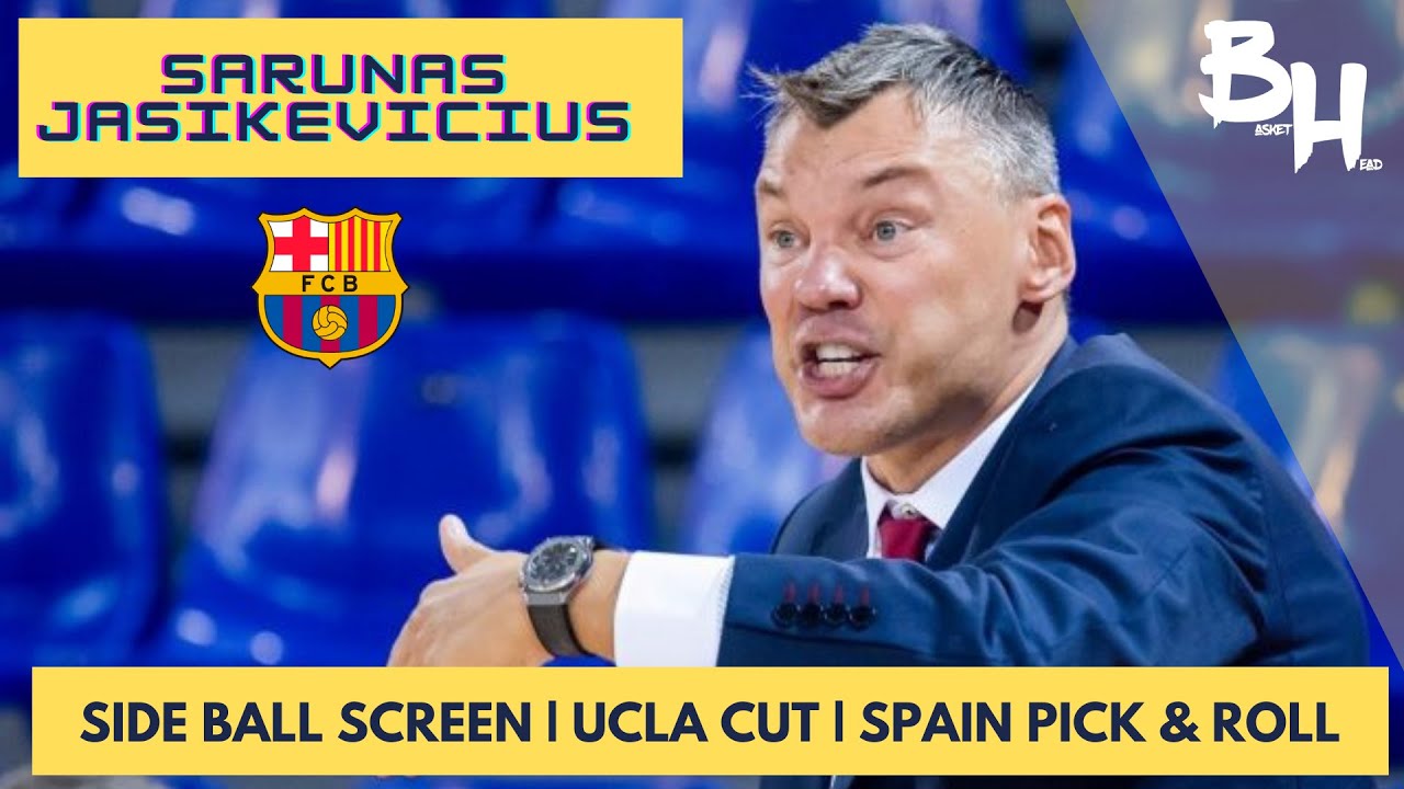 Sarunas Jasikevicius — Barcelona: Side ball screen | UCLA cut | Side spain pick & roll