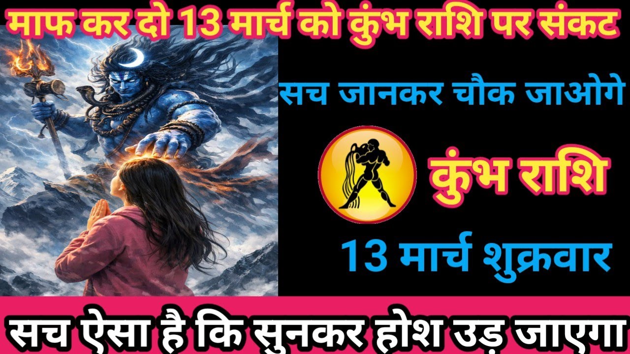 कुंभ राशि 13 मार्च 2026 