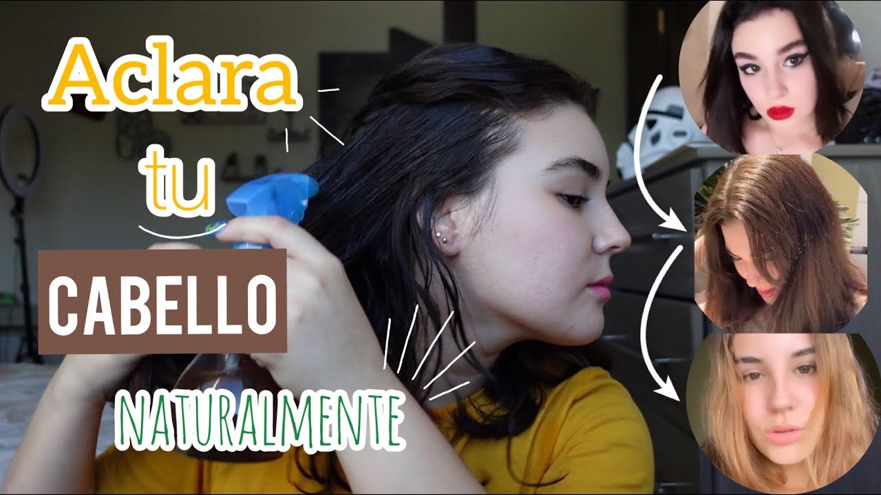 ACLARA TU CABELLO IMPRESIONANTEMENTE CON 2 INGREDIENTES!! (facil y efectivo)