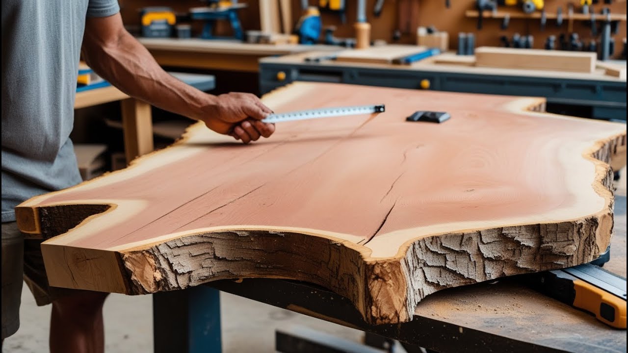 Recreating rustic style: Our farmhouse coffee table from natural wood panels