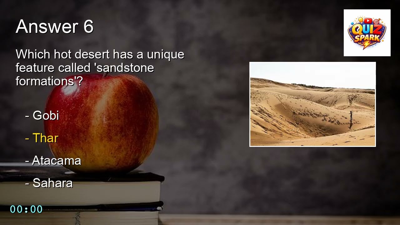 Hot Deserts (Sahara, Thar)
