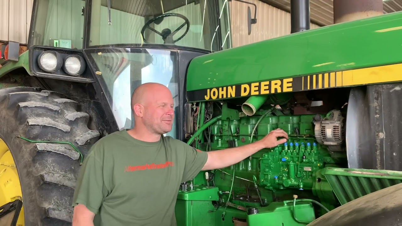 John Deere P pump injection pump timing and removal for 4450 thru 4960