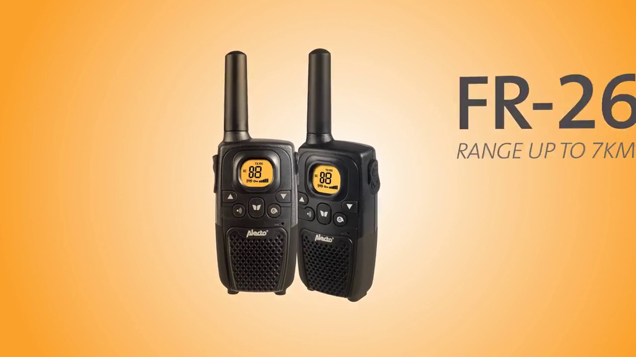 Alecto - FR-26ZT - Walkie Talkie - Black (UK)