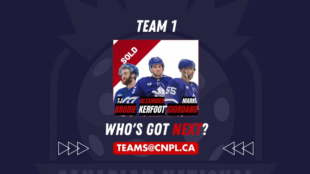 CNPL TEAM 1 SOLD To Toronto Maple Leafs Players!