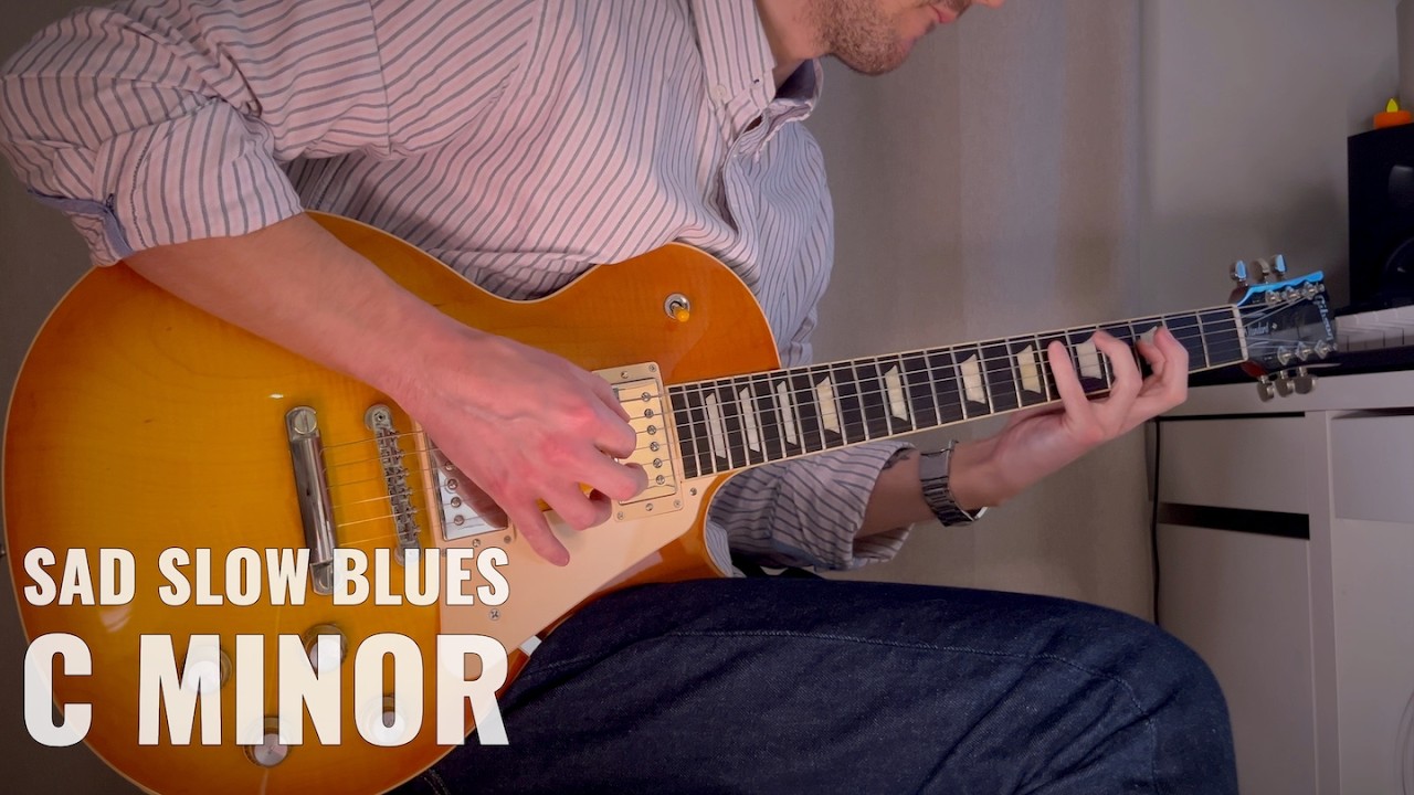 Sad Hopeless Blues Solo in C Minor Improvisation [Slow Sad Blues Jam]