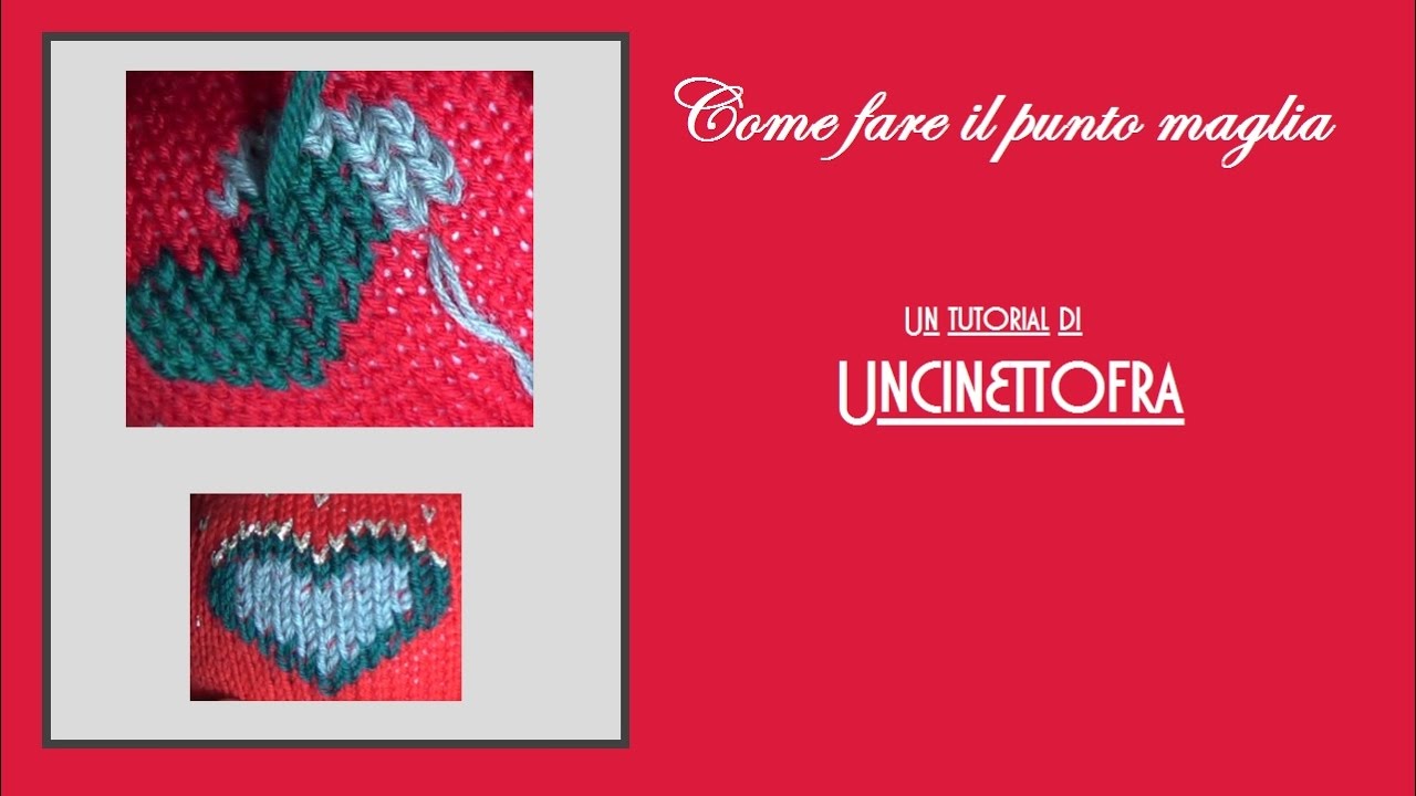 come fare il punto maglia (Duplicate Stitch tutorial)