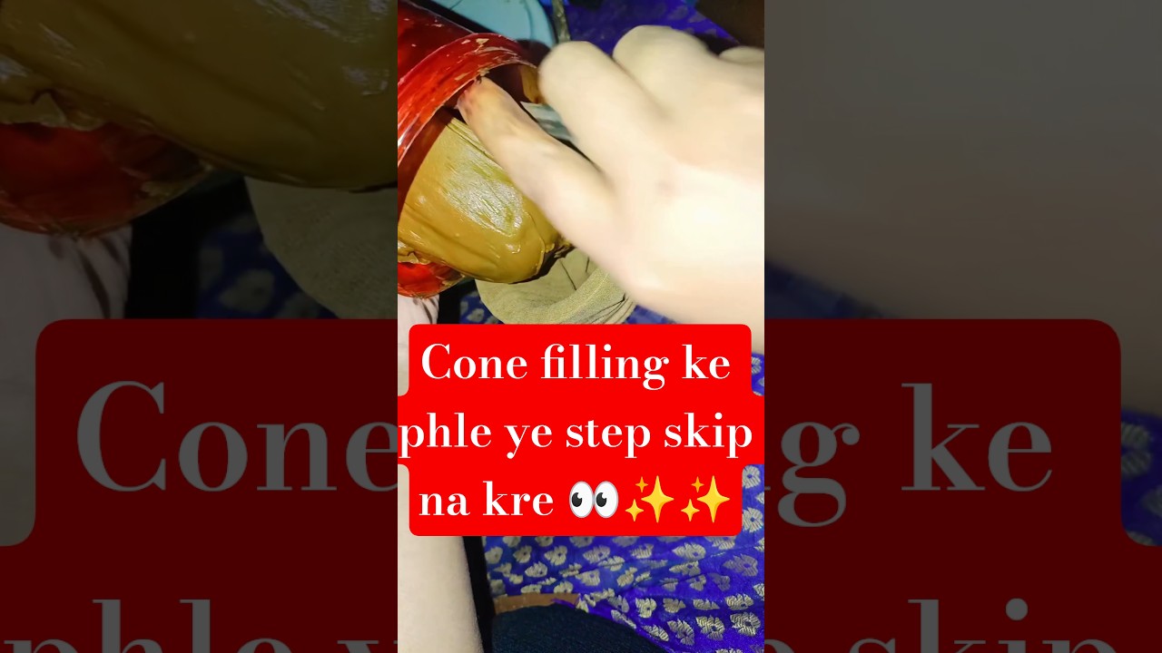 mehandi cone ready karne k liye filling shuru 😊✨👀