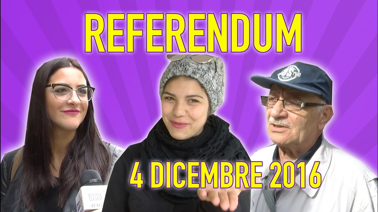 REFERENDUM Costituzionale 4 Dicembre 2016 - Domande tra la gente