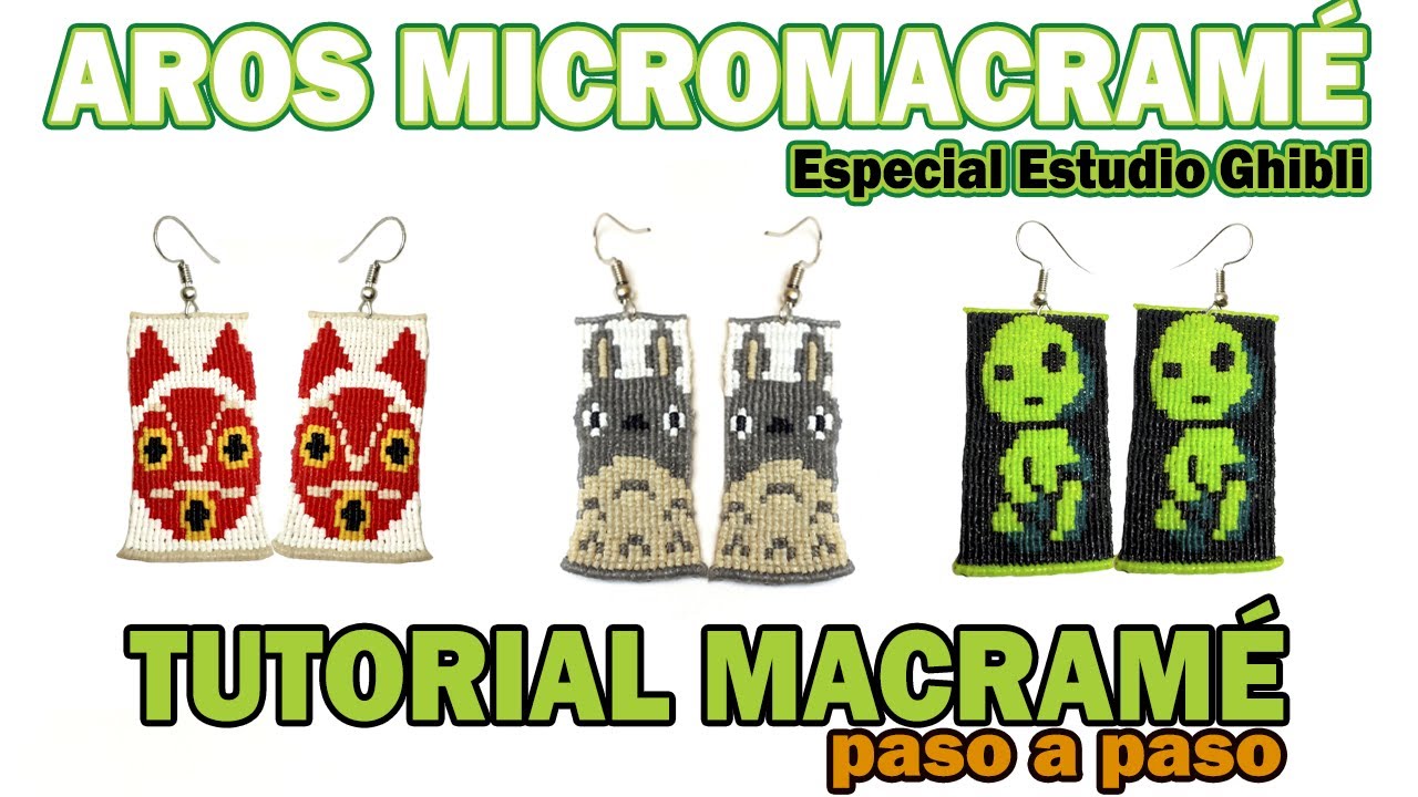 3 Aros MICROMACRAMÉ. Especial Estudio Ghibli | DIY | Paso a paso #13 | BIEN EXPLICADO |