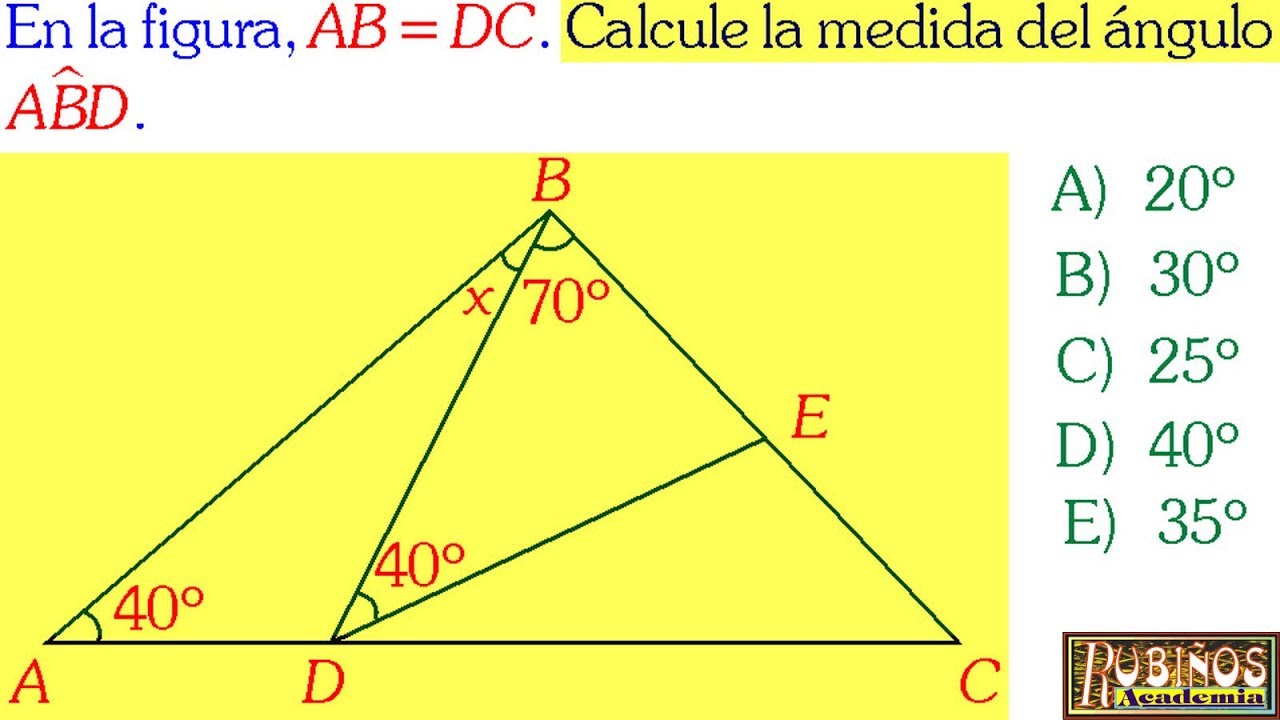 CONGRUENCIA DE TRIÁNGULOS SOLUCIÓN EXAMEN ADMISION UNIVERSIDAD SAN MARCOS GEOMETRÍA