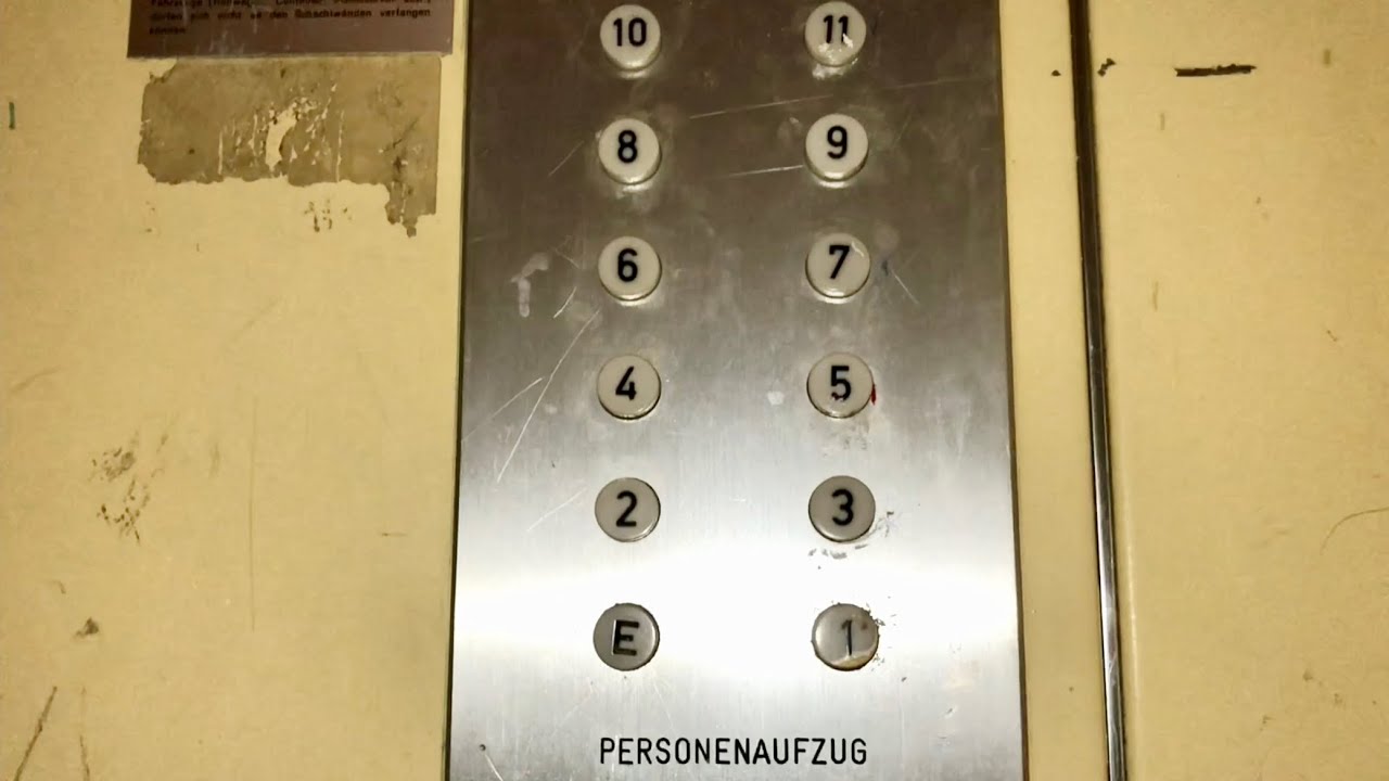 R.I.P! No inner doors 1967 Schlieren Elevator at residential building, Spreitenbach, Switzerland