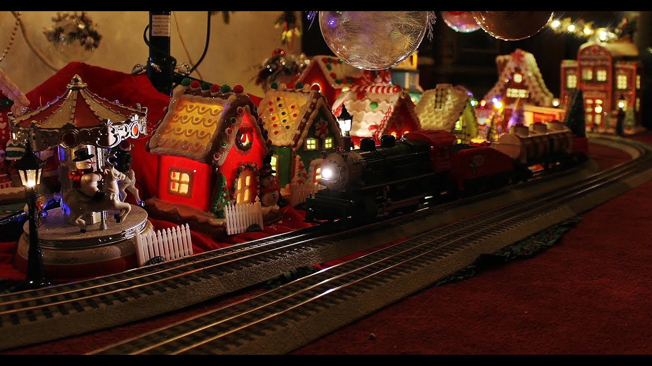 Christmas tree village 2024  with Lionel Christmas trains