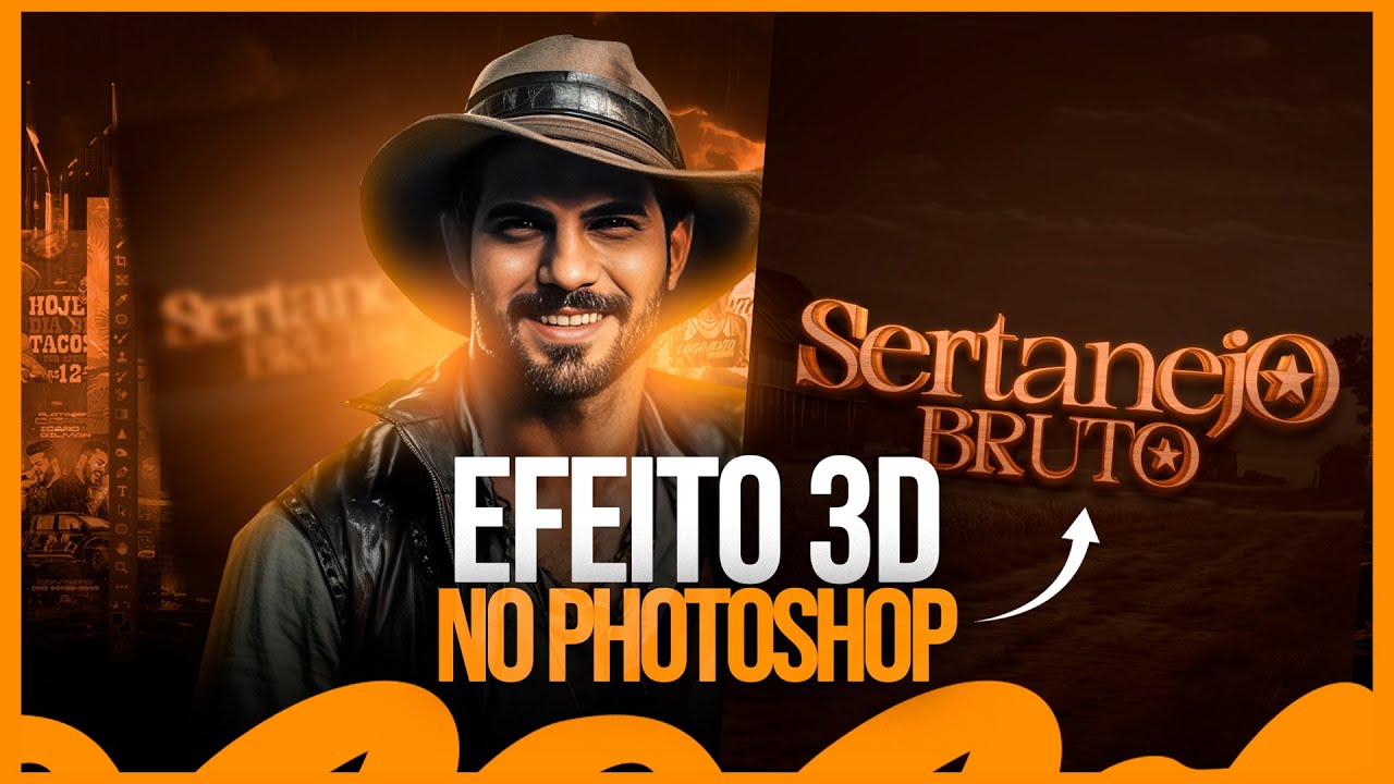 Como fazer o efeito Texto 3D no Photoshop 2024