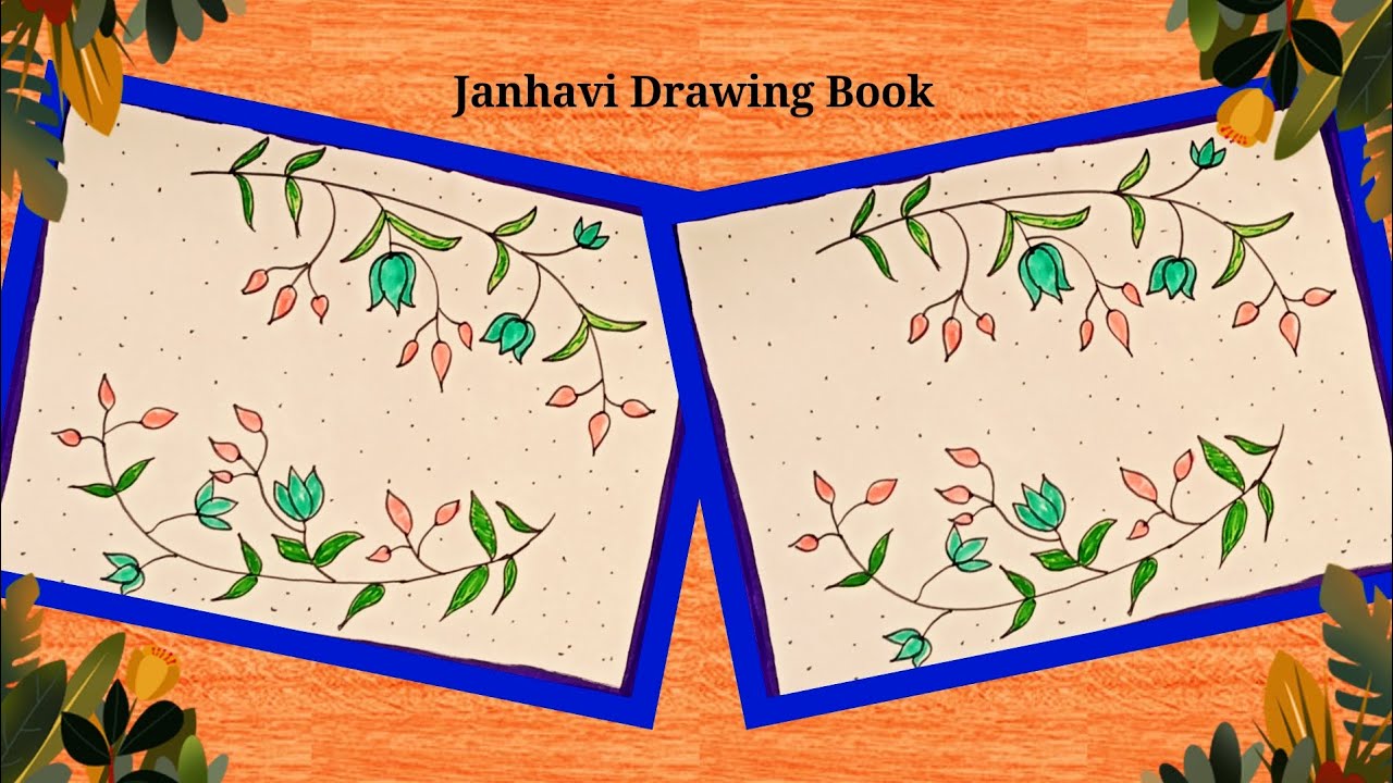 Beautiful border design drawing 🪄