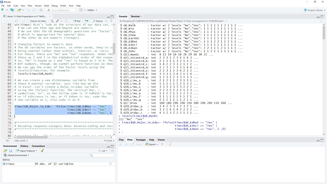 Questionnaire Data Preparation in R