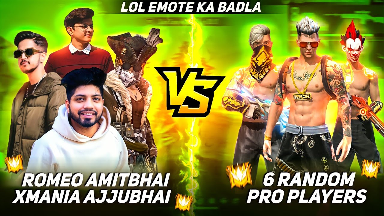 They Show Us Emote😡- Ajjubhai, Romeo & Amitbhai Vs 6 Random Grandmaster Players😱- Garena Free Fire