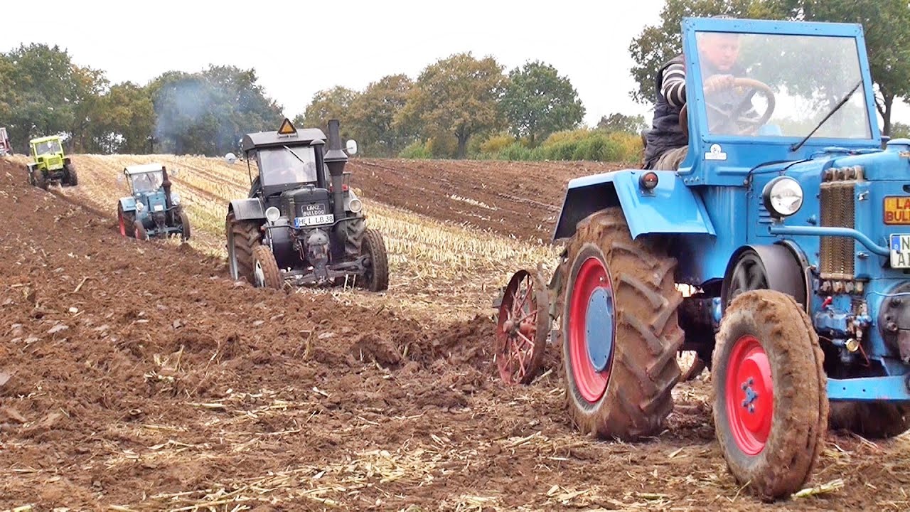 Todesfelde 2015 - Oldtimerpflügen / plowing mit MF Deutz Güldner Lanz B. MAN Hanomag