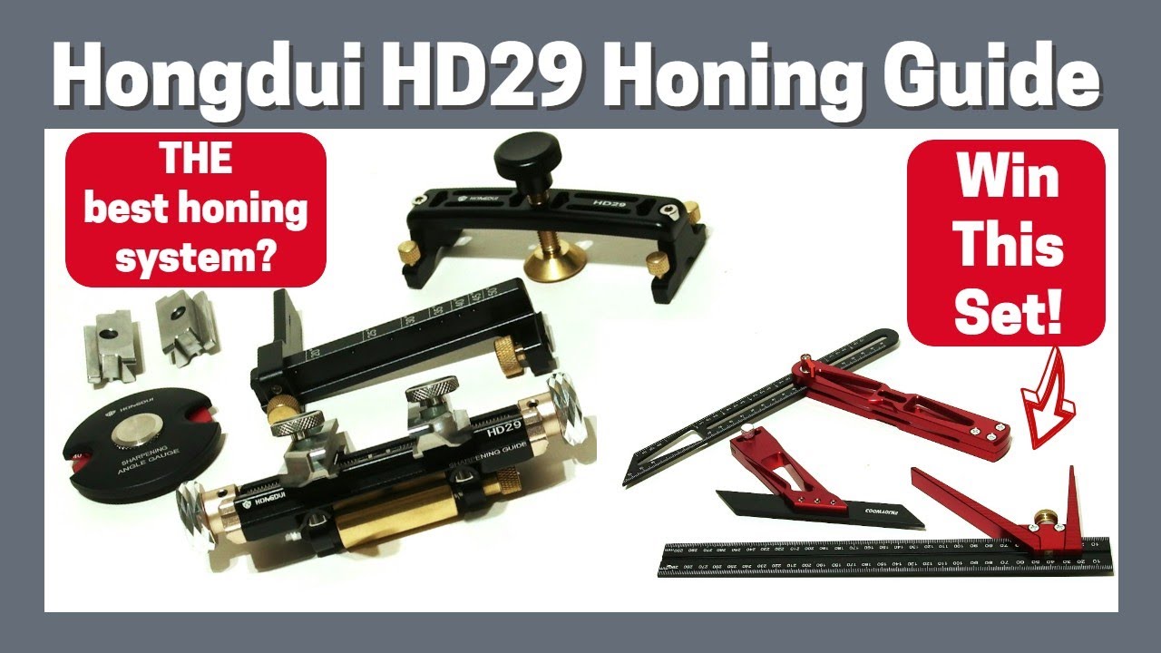 Hongdui HD29 Honing Guide Full Review + Enjoywood Combi Square Set Giveaway! [GIFTED]
