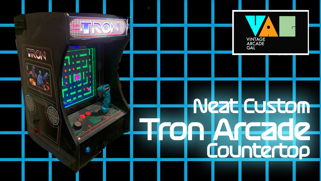 Custom Made Tron Arcade Countertop