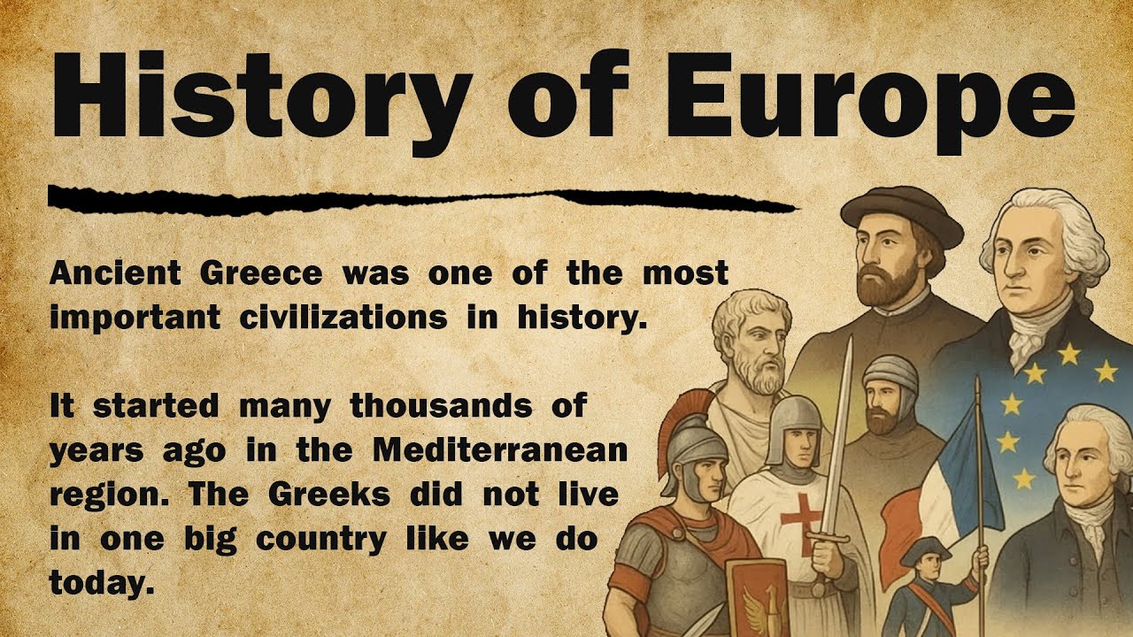 History of Europe || Learn English Through Story 📖 Level 3 ✨ Graded Reader 🎧📚