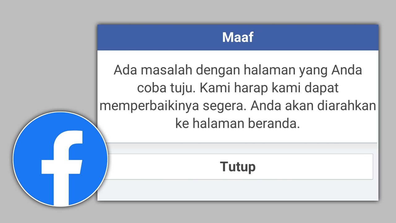 Facebook lite Maaf Ada masalah dengan halaman yang Anda coba tuju