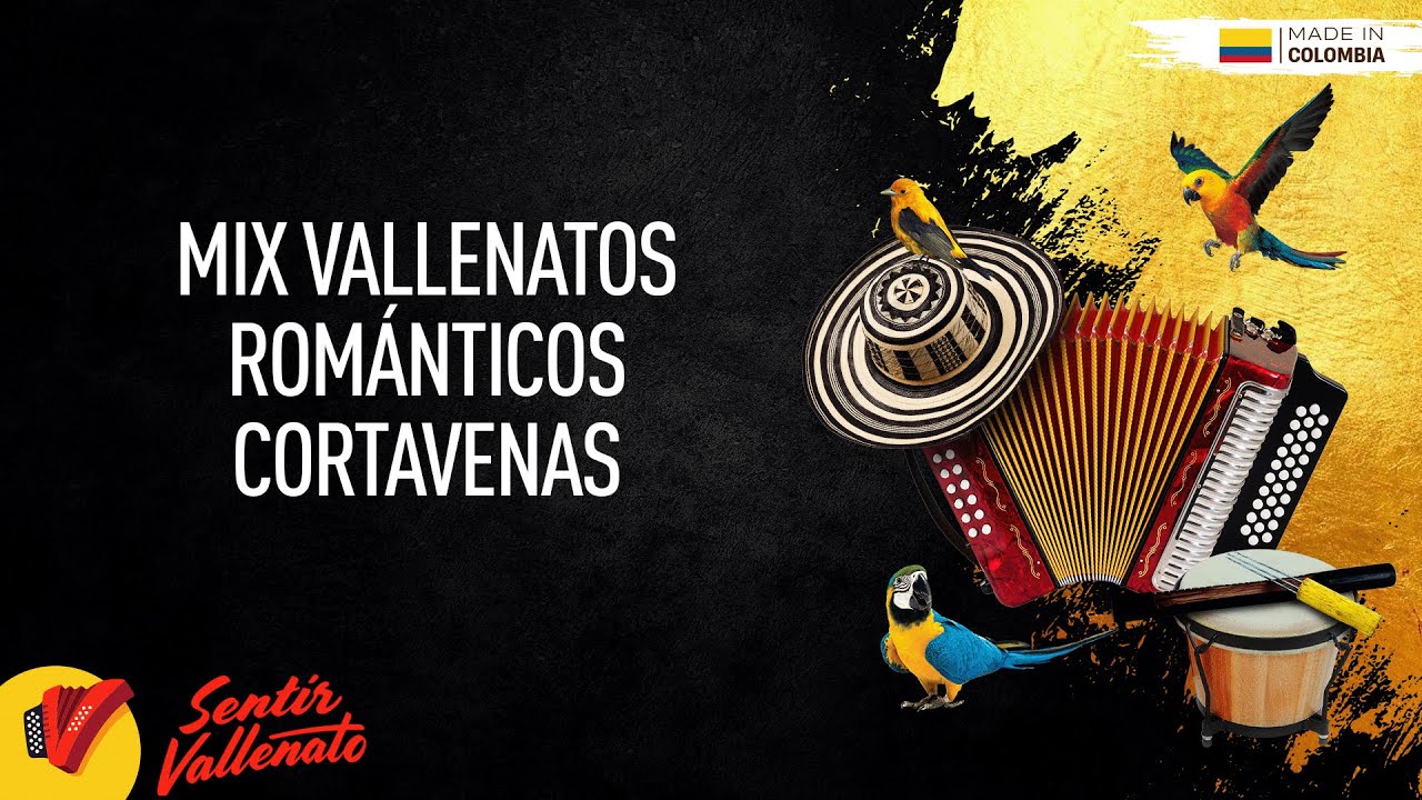 Mix Vallenatos Románticos Corta Venas, Video Letra - Sentir Vallenato