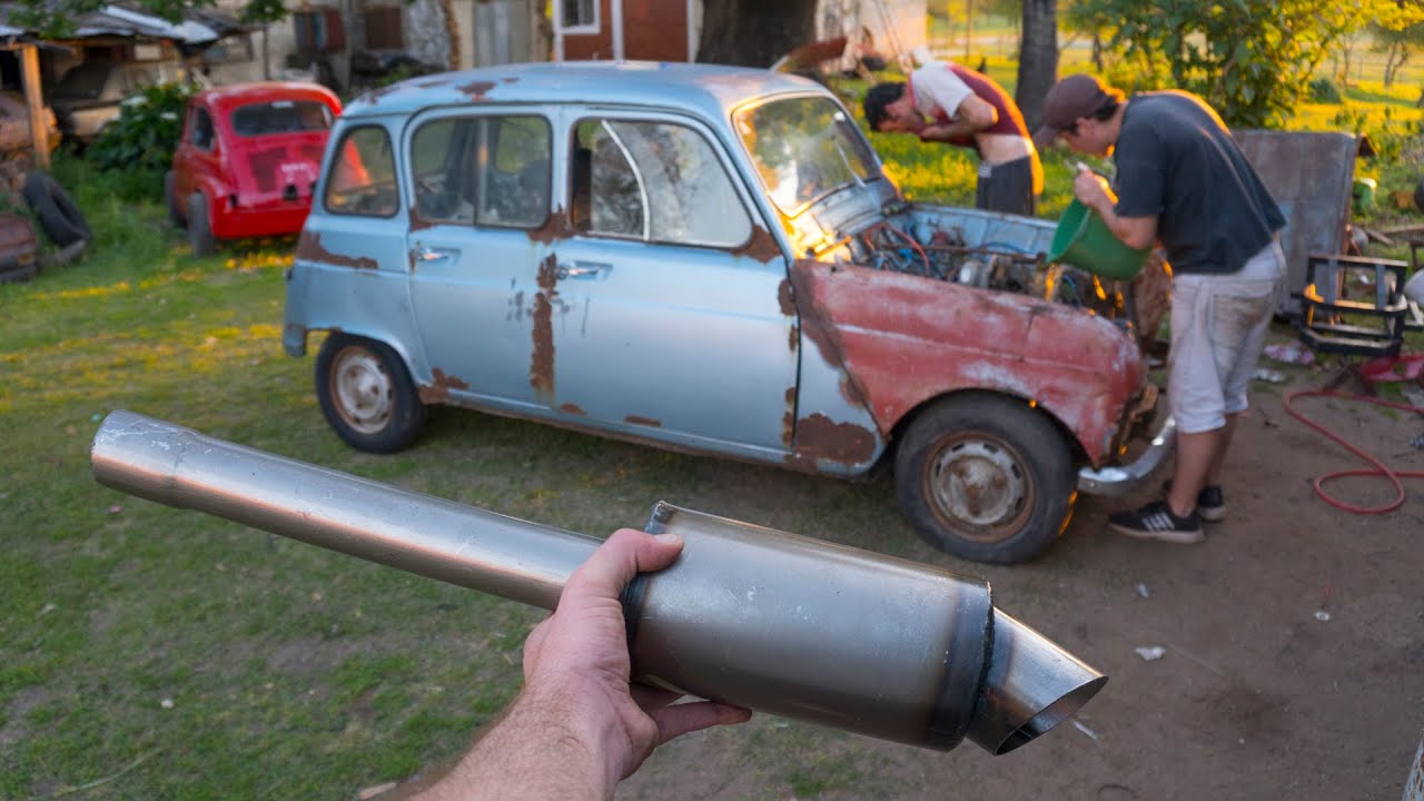 WE INSTALLED A BUM BUM EXHAUST ON THE RENAULT 4L - PLUS NIGHT TEST - Radialero Team