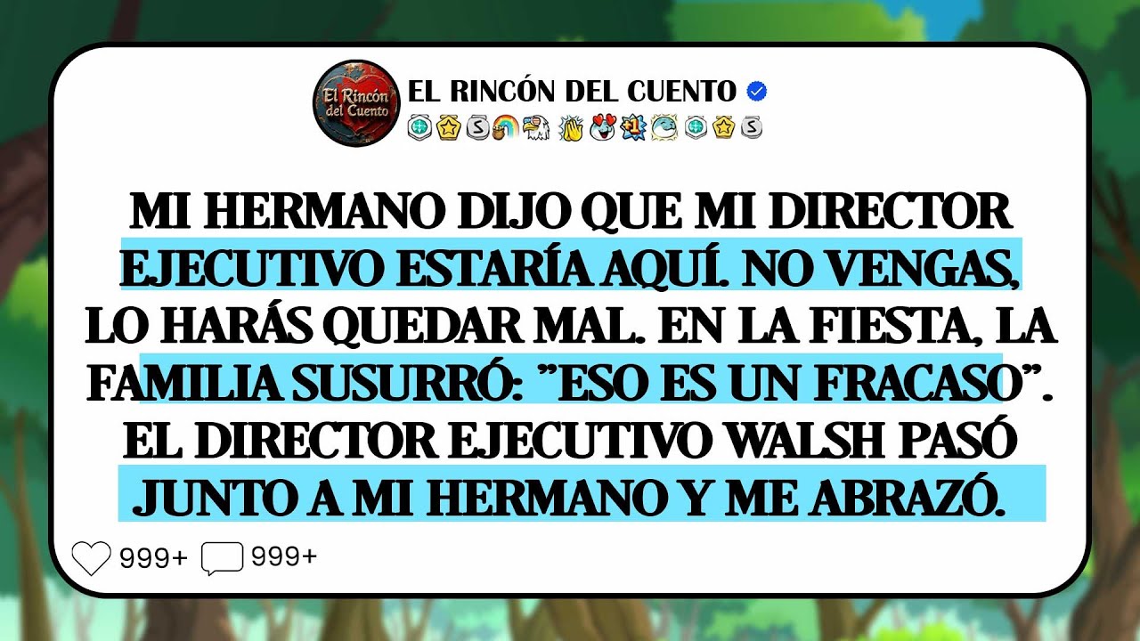 Mi Hermano Dijo: "Mi Jefe Es Un Ceo De Fortune 500", Hasta Que Me Abrazó.