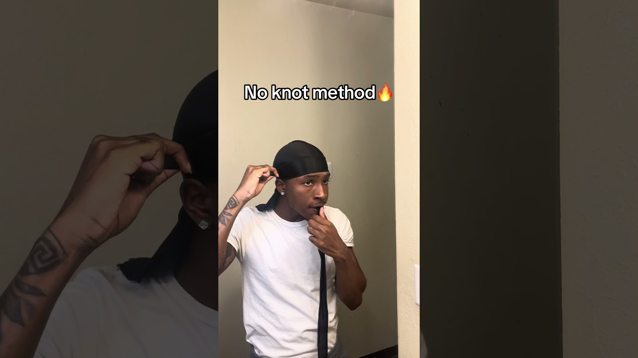 How to tie a durag(No Knot Method) #360waves #durag