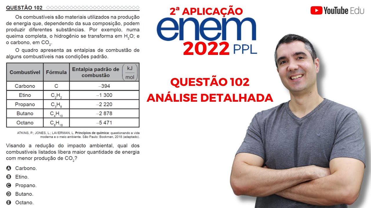 QUÍMICA ENEM PPL 2022! Os combustíveis são materiais utilizados na produção de energia ...