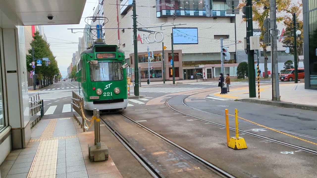 札幌市電：西4丁目停留場2（2025年10月26日撮影）