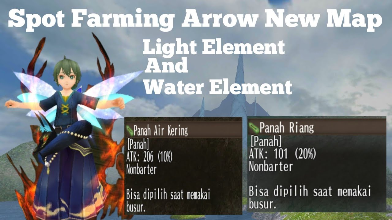 Toram Online Spot Farming Arrow New Map - Light Element And Water Element By Jacky Gamming