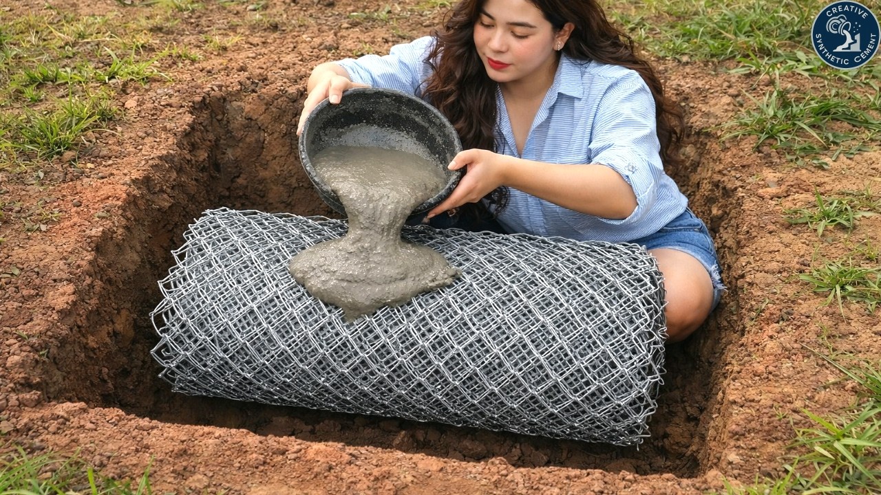 Pour cement onto a wire mesh and see what happens! Top amazing ideas using wire mesh and cement.