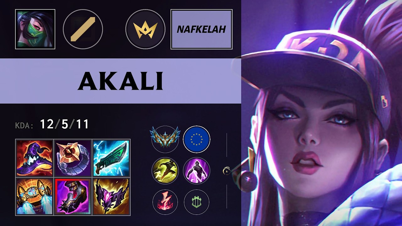 (SC Nafkelah) Akali Mid vs Azir - EUW Challenger Patch 26.13