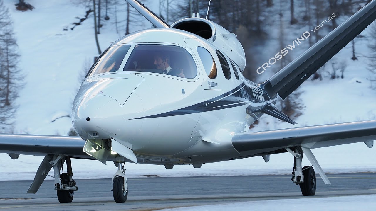Cirrus Vision SF50 at Samedan Airport Februar 2022