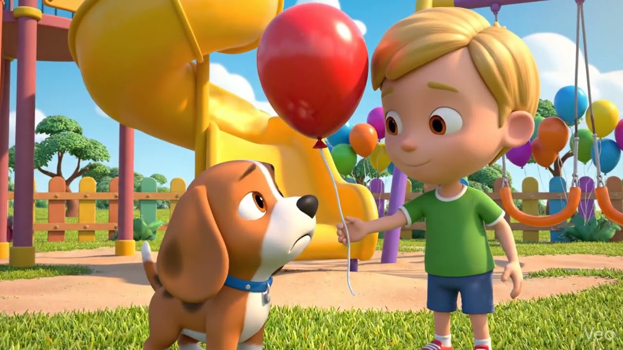 Happy Bunny Gets Balloon | Cute Baby Animal Cartoon