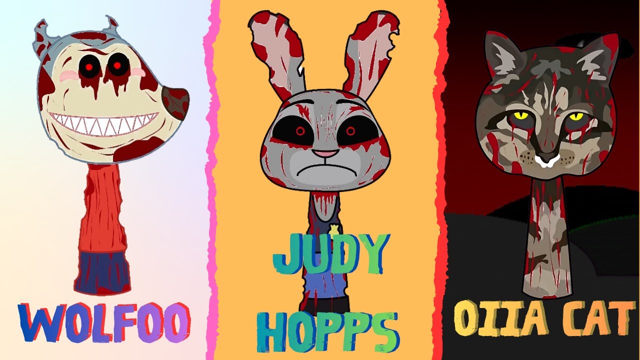 My Sprunki Oc : OIIA  Cat, Judy Hopps, Wolfoo