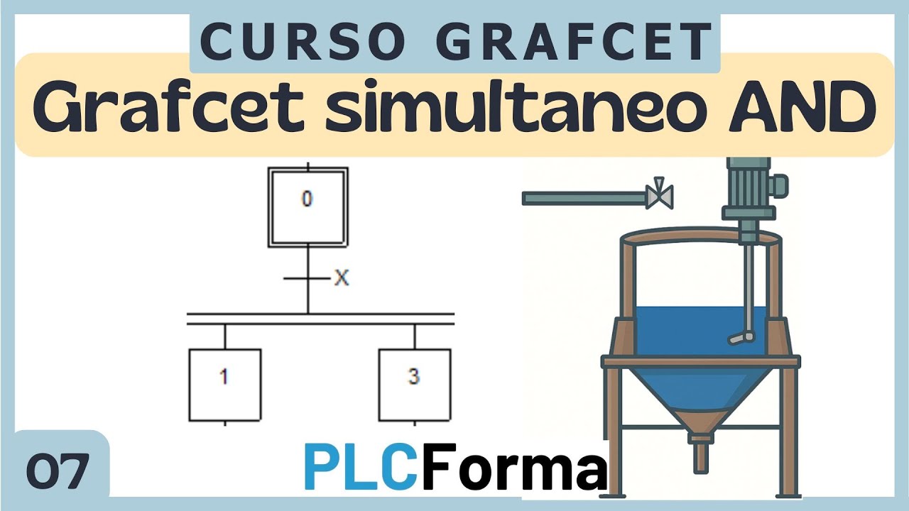 GRAFCET Simultaneo (AND) – Divergencia y Convergencia | Ejercicio Depósito de Mezcla | TIA Portal