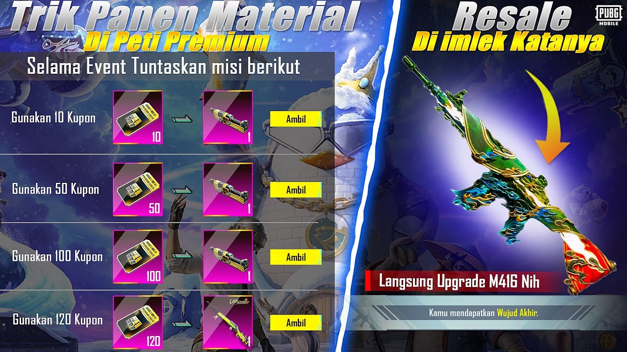 TRIK DPT 3 MATERIAL GRATIS DI PETI PREMIUM LANGSUNG UPGRADE M4 NIH KATANYA RESALE IMLEK AUTO BORONG🥳