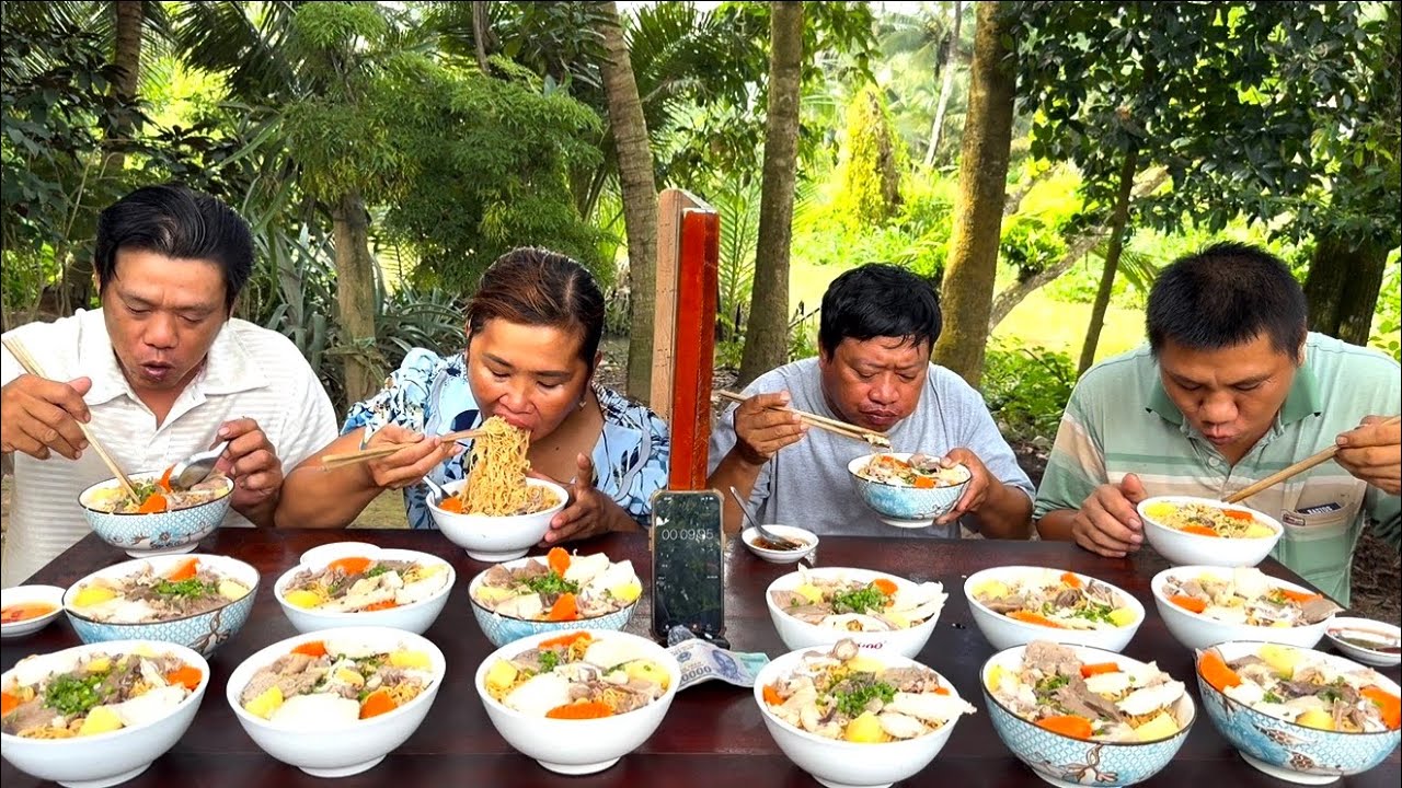 Chia Cặp Thi Ăn Tính Bụng 16 Ký MÌ BAO TỬ NẤU XÍ MUỘI Thắng Được 4Tr Cái Kết Quá Thú Vị | ATĐQ 