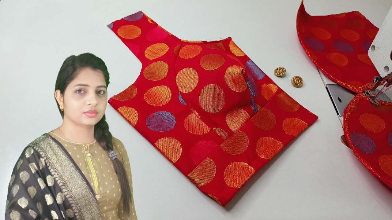 Perfect Katori  Blouse Cutting and Stitching tutorial | Katori Blouse Cutting | New Katori Blouse