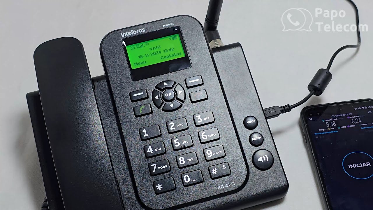 Telefone Celular Fixo 4G com Wi-Fi intelbras CFW-9041 (telefone rural 4G VoLTE)