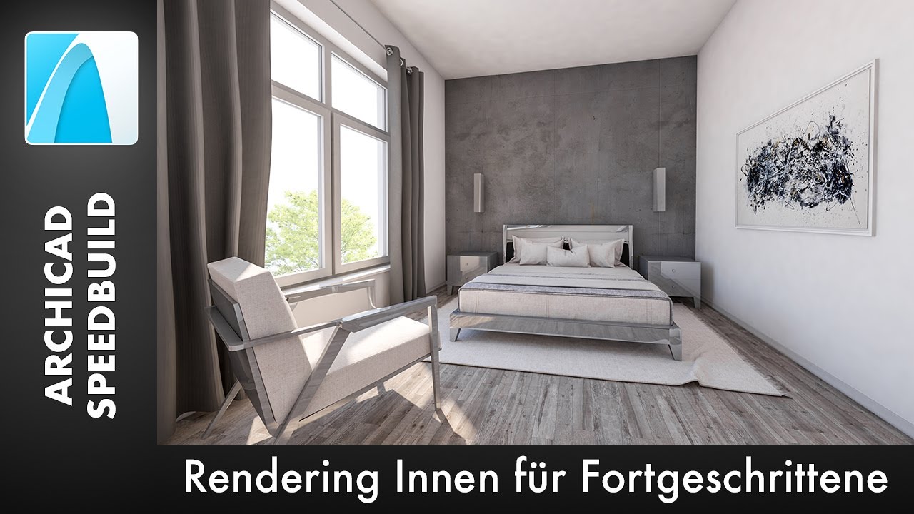 Rendering Innen 3D für Fortgeschrittene Speedbuild - ARCHICAD 22 [Tutorial Deutsch]